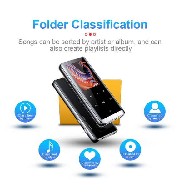 M13 High-Definition Noise Reduction Recorder Music MP4 Player, Support Recording / E-Book / TF Card With Bluetooth (Black), Capacity: 32GB