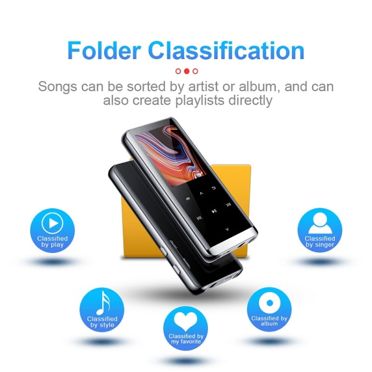 M13 High-Definition Noise Reduction Recorder Music MP4 Player, Support Recording / E-Book / TF Card Without Bluetooth(Black), Capacity: 16GB