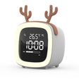 Cartoon Deer Shape Children Snooze Multifunctional USB Rechargeable Student LED Alarm Clock(Gray) - Novelty Clock by PMc TechLife | Online Shopping South Africa | PMc TechLife | Buy Now Pay Later Mobicred
