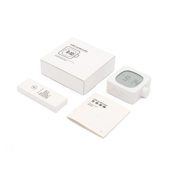 Student Creative Multifunctional Mute Bedside Bedroom Square Alarm Clock(Pea Green)