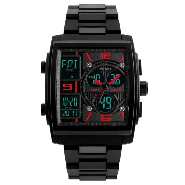 SKMEI 1274  Men Fashion Electronic Watch Multifunctional Outdoor Sports Watch(Red)