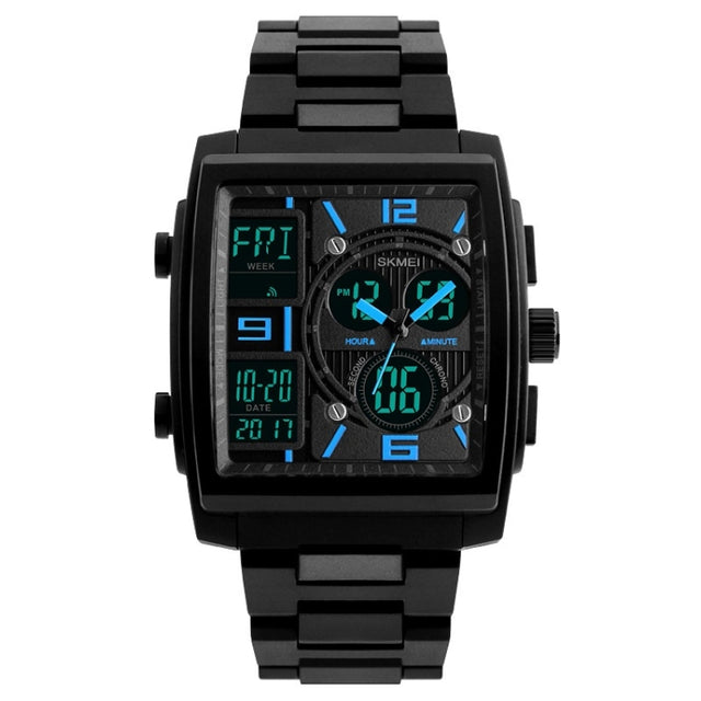 SKMEI 1274  Men Fashion Electronic Watch Multifunctional Outdoor Sports Watch(Blue)