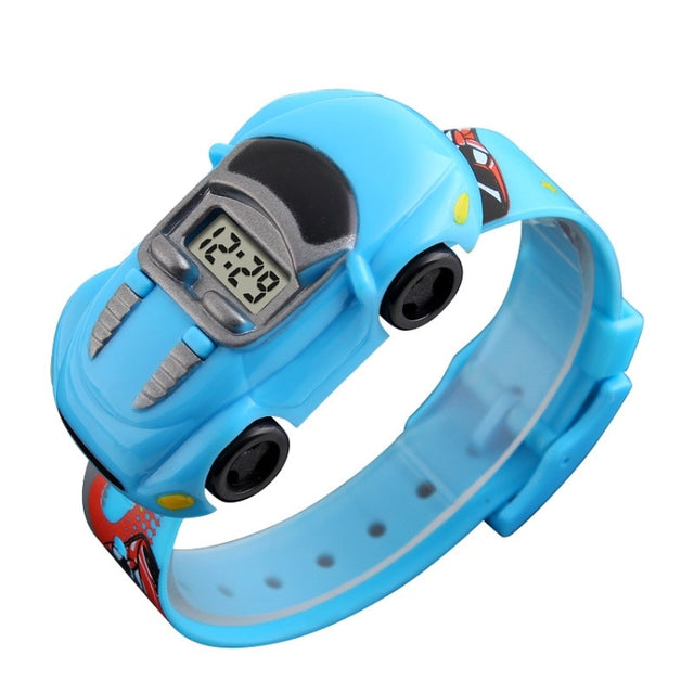SKMEI 1241 Fashion Cute Cartoon Car Children Digital Watch(Light Blue)
