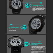 SKMEI 1068 Men Water-resistant Outdoor Sports Digital Watch Student Fashion Watch(Green)