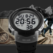 SKMEI 1068 Men Water-resistant Outdoor Sports Digital Watch Student Fashion Watch(Green)