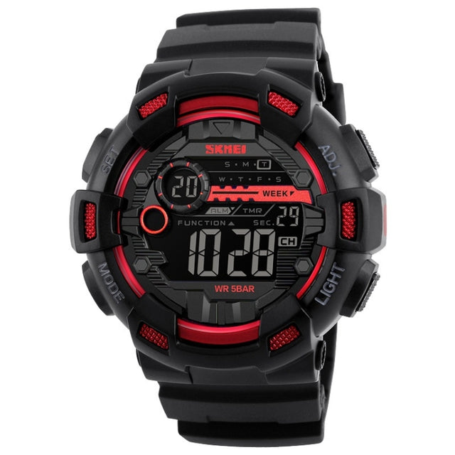 SKMEI 1243 Men Sports Watch Outdoor Water-resistant Digital Watch(Red)