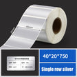 Printing Paper Dumb Silver Paper Plane Equipment Fixed Asset Label for NIIMBOT B50W, Size: 40x20mm Silver - Printer Accessories by PMC TechLife | Online Shopping South Africa | PMC TechLife | Buy Now Pay Later Mobicred