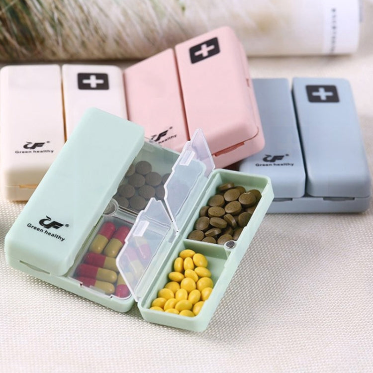 Folding Portable Sealed and Dispensing Small Pill Box(Green)