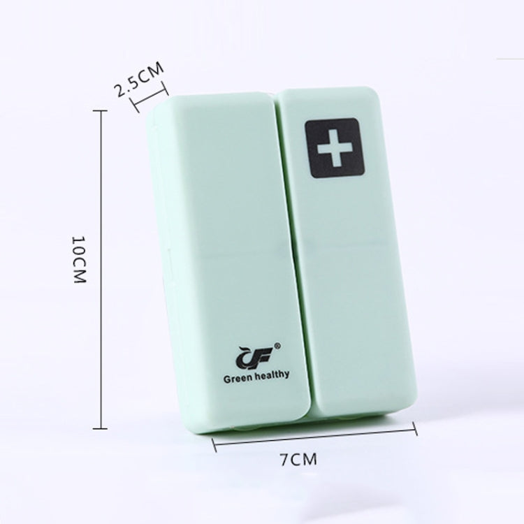 Folding Portable Sealed and Dispensing Small Pill Box(Green)