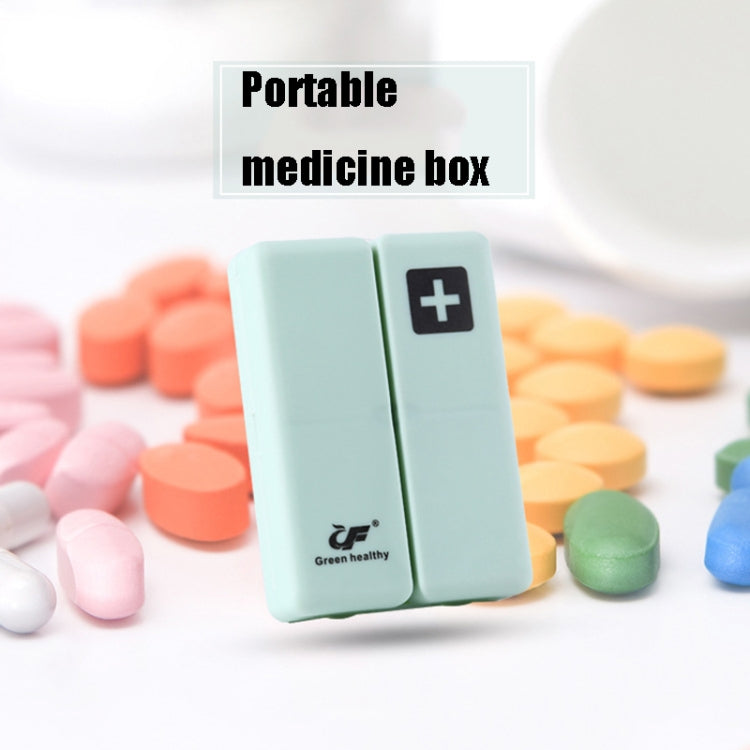Folding Portable Sealed and Dispensing Small Pill Box(Blue)