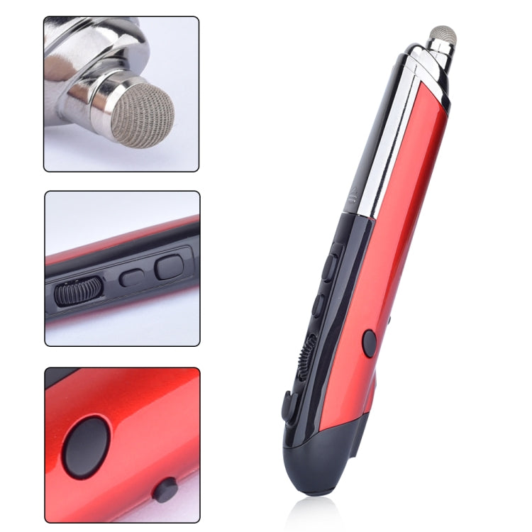 PR-08 1600DPI 6 Keys 2.4G Wireless Electronic Whiteboard Pen Multi-Function Pen Mouse PPT Flip Pen(White)