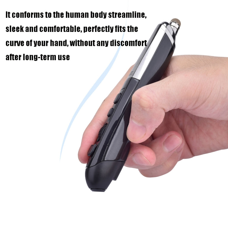 PR-08 1600DPI 6 Keys 2.4G Wireless Electronic Whiteboard Pen Multi-Function Pen Mouse PPT Flip Pen(White)