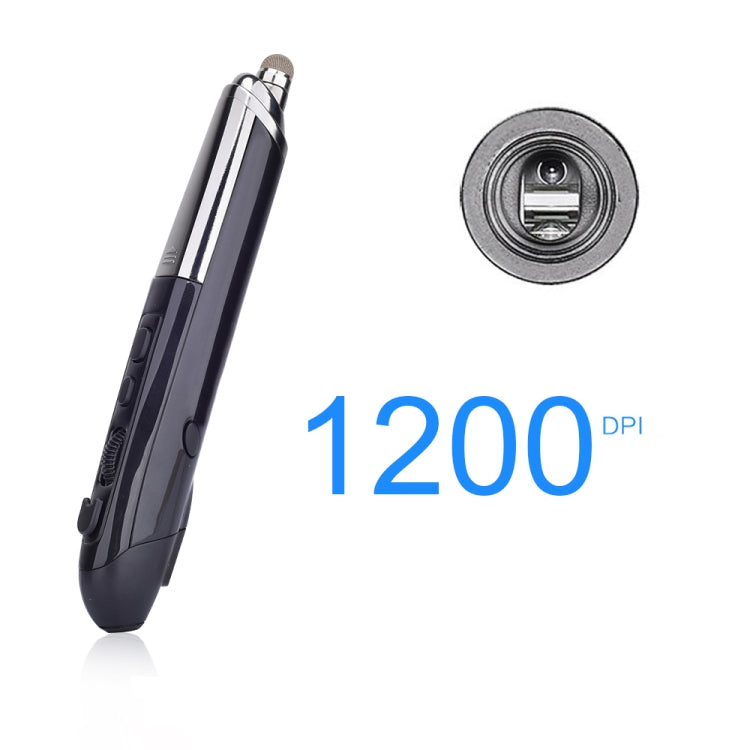 PR-08 1600DPI 6 Keys 2.4G Wireless Electronic Whiteboard Pen Multi-Function Pen Mouse PPT Flip Pen(White)