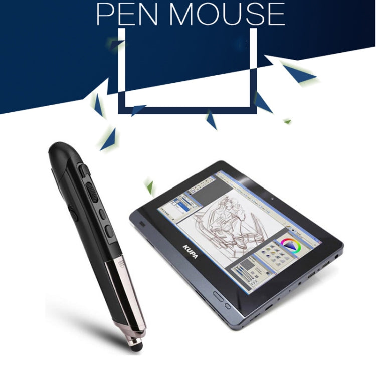 PR-08 1600DPI 6 Keys 2.4G Wireless Electronic Whiteboard Pen Multi-Function Pen Mouse PPT Flip Pen(White)