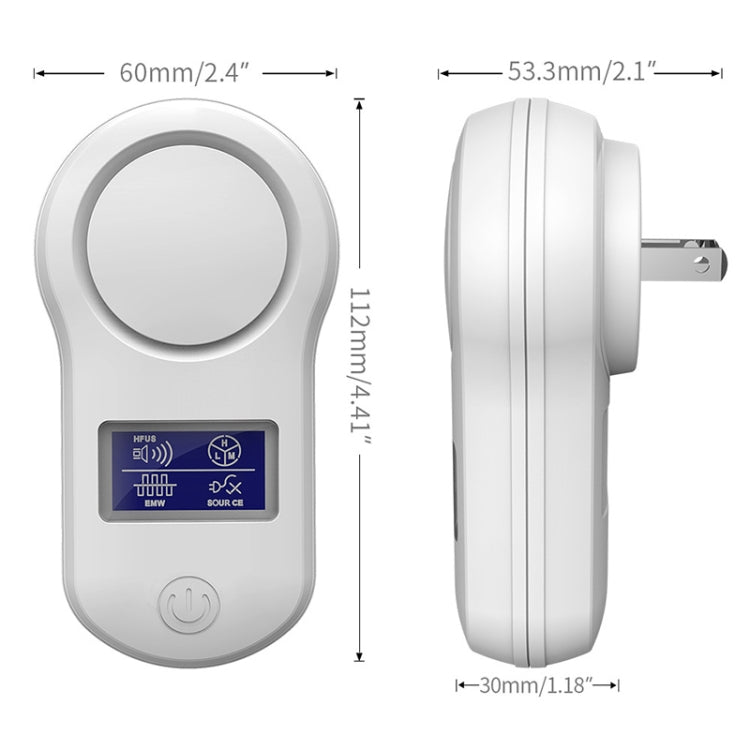 BG-305 Display Ultrasonic Insect Repellent, Product specifications: US Plug(White)