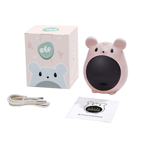 Elf Mouse Alarm Clock Countdown Learning Time Management Student And Child Cartoon Clock(Blue)