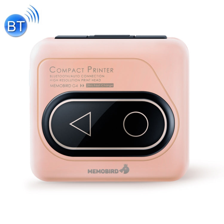 Memobird G4 Handheld Home Student Search Question Graffiti Notes Portable Bluetooth Thermal Printer(Peach Powder)