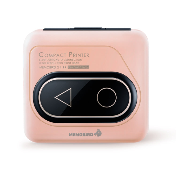 Memobird G4 Handheld Home Student Search Question Graffiti Notes Portable Bluetooth Thermal Printer(Peach Powder)