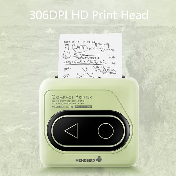 Memobird G4 Handheld Home Student Search Question Graffiti Notes Portable Bluetooth Thermal Printer(Avocado Green)