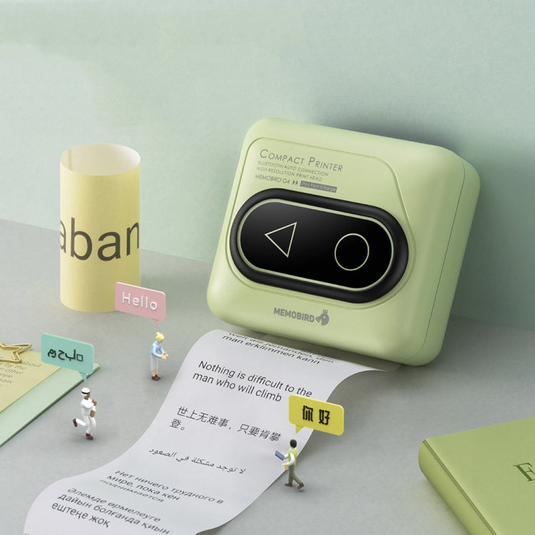 Memobird G4 Handheld Home Student Search Question Graffiti Notes Portable Bluetooth Thermal Printer(Peach Powder)