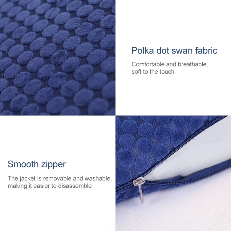 Memory Foam Thicken Stool Cushion Sofa Window Sill Bay Window Seat Cushion, Colour: Dot Paste (Navy Blue)