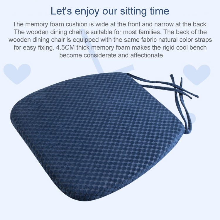 Memory Foam Thicken Stool Cushion Sofa Window Sill Bay Window Seat Cushion, Colour: Dot Paste (Navy Blue)