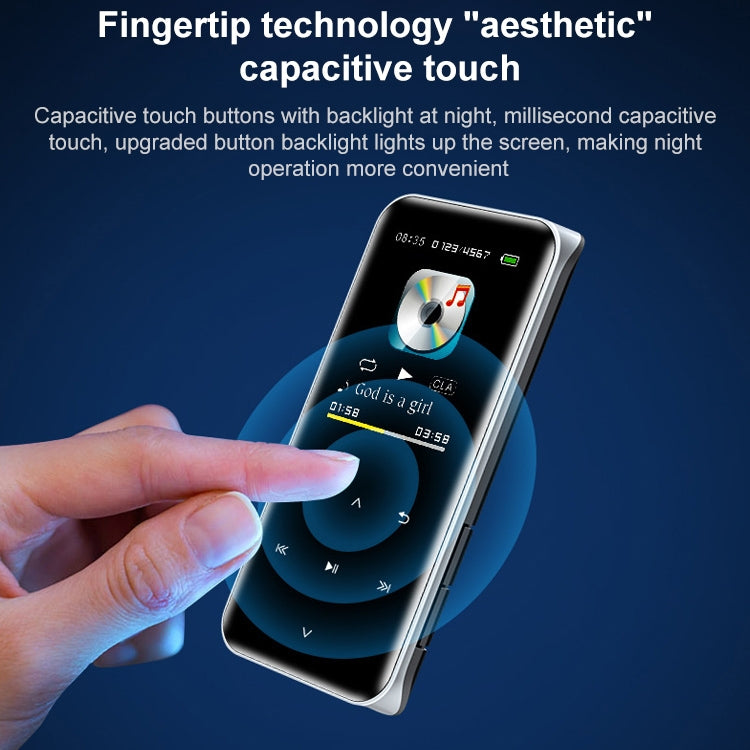 M22 Portable Bluetooth Touch Screen MP3 Player Recorder E-Book, Memory Capacity: 8GB(Black)