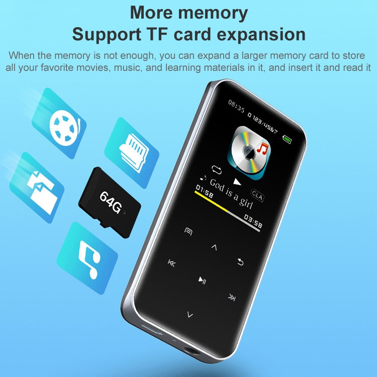 M22 Portable Bluetooth Touch Screen MP3 Player Recorder E-Book, Memory Capacity: 32GB(Black)