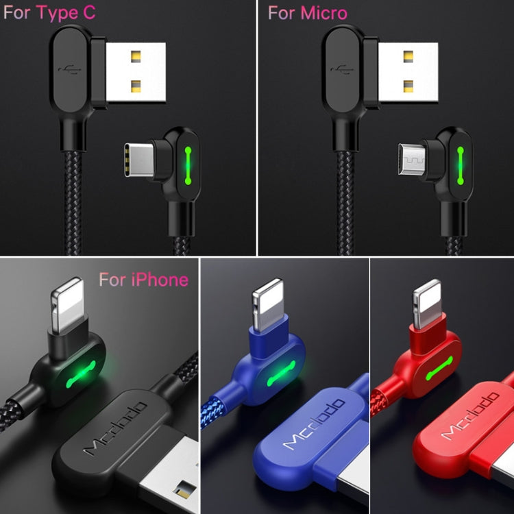MCDODO 2A USB to 8 Pin Fast Charging Data Cable, Length:1.2m(Black)