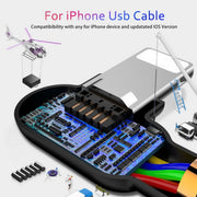 MCDODO 2A USB to 8 Pin Fast Charging Data Cable, Length:1.8m(Black)