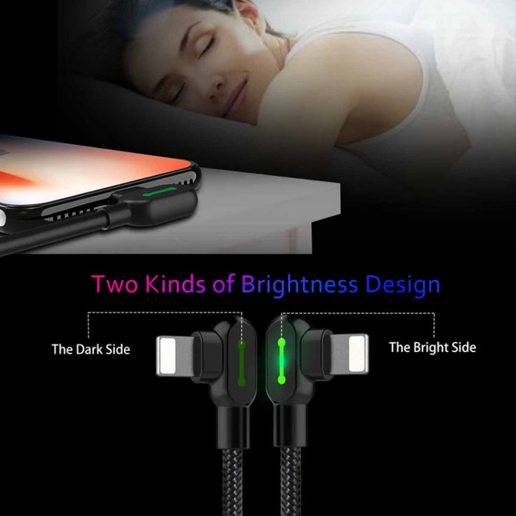 MCDODO 2A USB to 8 Pin Fast Charging Data Cable, Length:0.5m(Black)