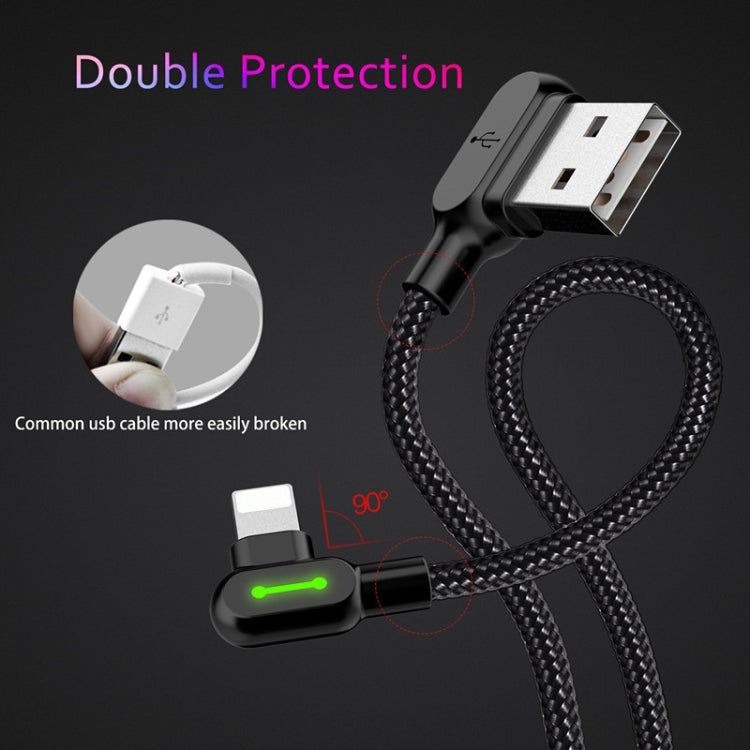 MCDODO 2A USB to 8 Pin Fast Charging Data Cable, Length:0.5m(Black)