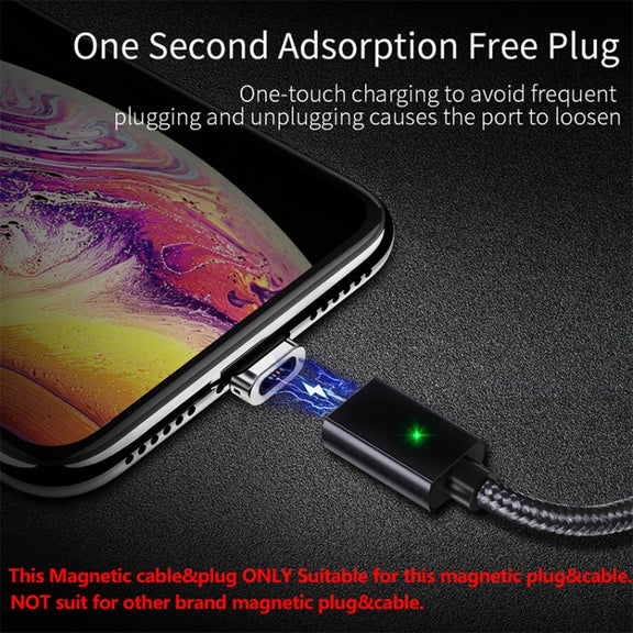 2 PCS ESSAGER Smartphone Fast Charging and Data Transmission Magnetic Cable with 8 Pin Magnetic Head, Cable Length: 1m(Red)
