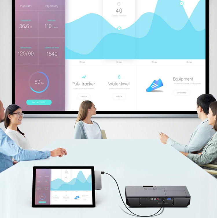 T0409 Multifunctional USB 3.0 HUB Docking Station Network Cable Interface Converter For Microsoft Surface Pro 7(with Network Port)