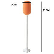 Long Handle Vertical Cup Brush Baby Bottle Sponge Cleaning Brush, Length: 29cm(White)