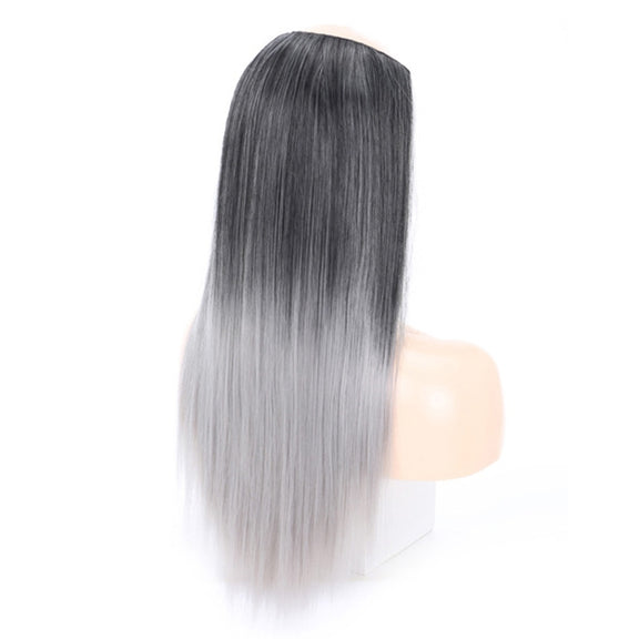 Wig Half Headgear Long Straight Hair U-Shaped Wig Headgear, Colour: 2.US-1BT0906 #