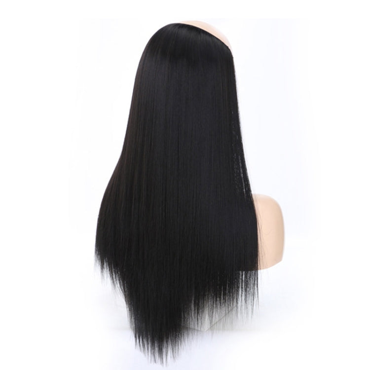 Wig Half Headgear Long Straight Hair U-Shaped Wig Headgear, Colour: 4.US-2# Natural Black