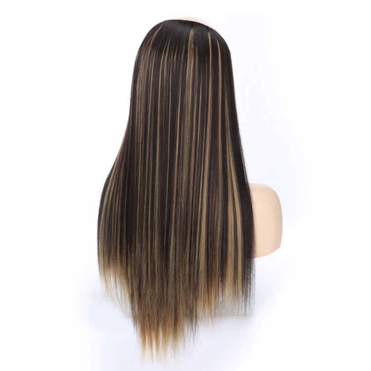 Wig Half Headgear Long Straight Hair U-Shaped Wig Headgear, Colour: 6.US-4H27#