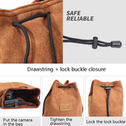 S.C.COTTON Liner Shockproof Digital Protection Portable SLR Lens Bag Micro Single Camera Bag Round Khaki L