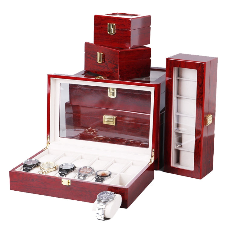 Wooden Baking Paint Watch Box Jewelry Storage Display Box(6-bit Paint)