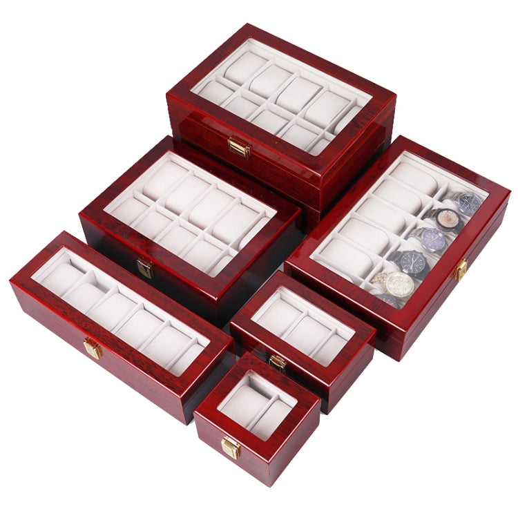 Wooden Baking Paint Watch Box Jewelry Storage Display Box(12-bit Paint)