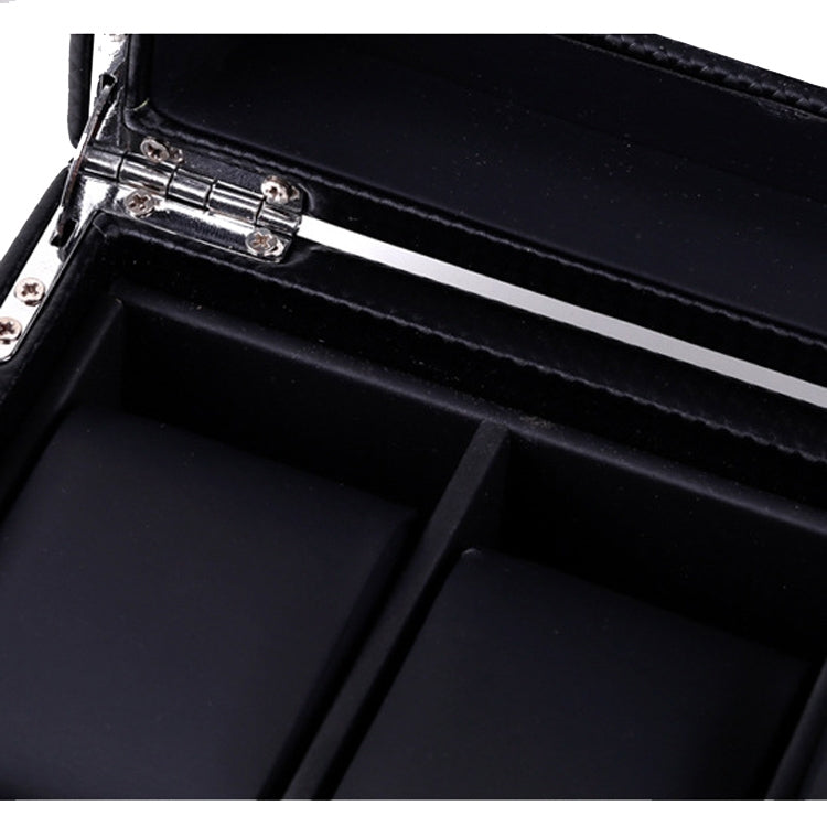 Woven Pattern PU Leather Watch Box Jewelry Storage Display Box, Colour: 6 Bits