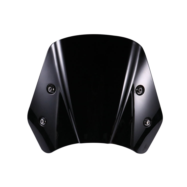 5-7 Inch Retro Motorcycle Windshield Universal Modified Windshield(Black)