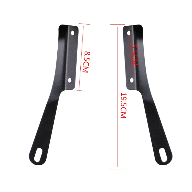 5-7 Inch Retro Motorcycle Windshield Universal Modified Windshield(Black)