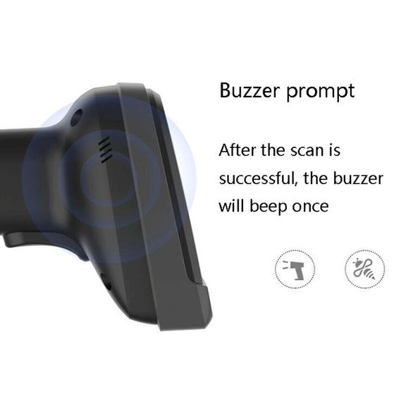 Deli 14952 Supermarket Cashier One-Dimensional QR Code Scanning Gun, Model: Black Wired