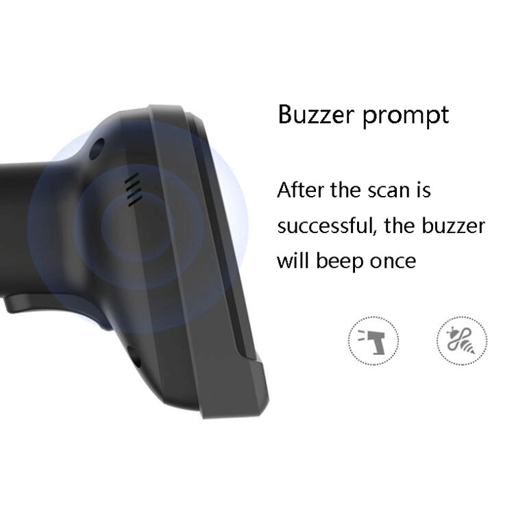 Deli 14952 Supermarket Cashier One-Dimensional QR Code Scanning Gun, Model: Black Wired