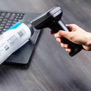 Deli 14952 Supermarket Cashier One-Dimensional QR Code Scanning Gun, Model: Black Wired