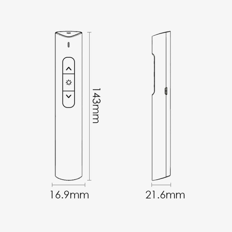 Deli 2.4G Flip Pen Business Presentation Remote Control Pen, Model: TM2801 Black (Red Light)