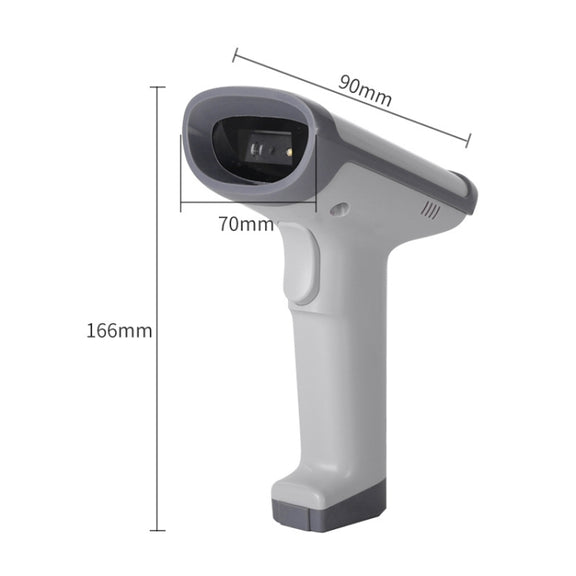 Deli 14950 One-Dimensional Two-Dimensional Scanner Supermarket Catering Scanning Gun, Model: Wireless (White)
