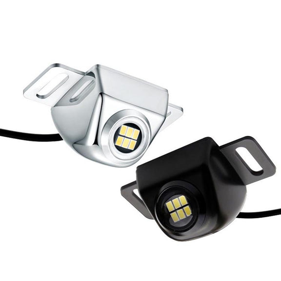 Car LED Electric Eye Reversing Light External Bulb Modified License Plate Auxiliary Light(Silver)